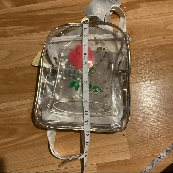 Disney belle beauty & the beast Clear Backpack glass covered rose - Picture 4 of 5